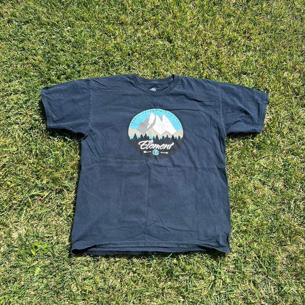 Element y2k navy tee skate surf mens size L